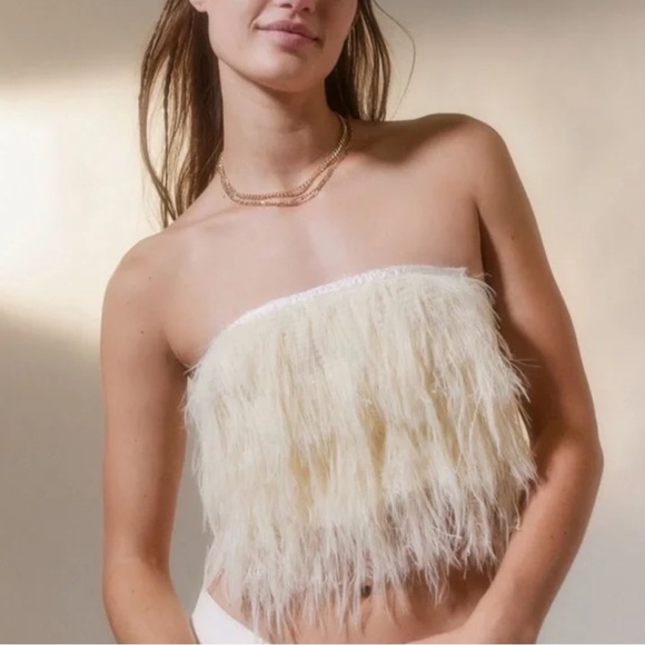 Urban Outfitters Tops - NEW urban outfitters feathers tube top